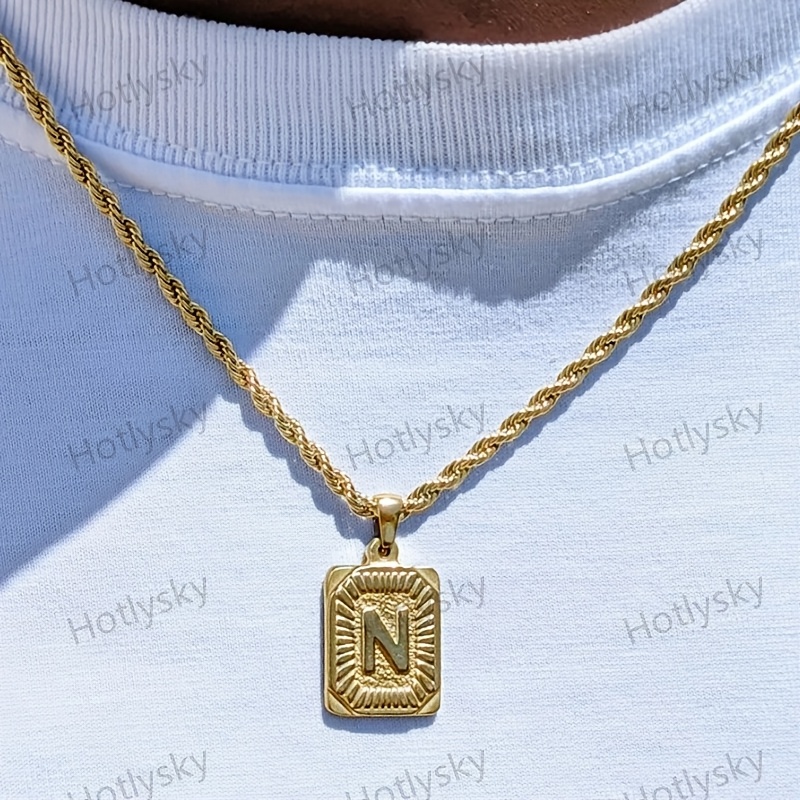 Women's Fashion Pendant Necklace with Initial Letter Option
